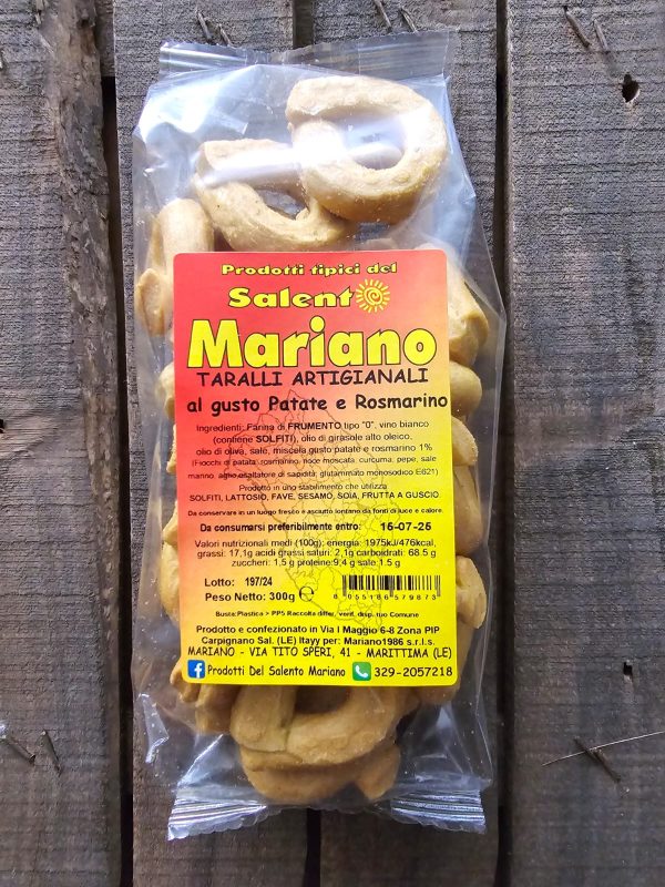Taralli Patate e Rosmarino - 300 g